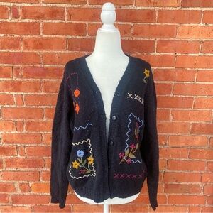 vintage embroidered cardigan